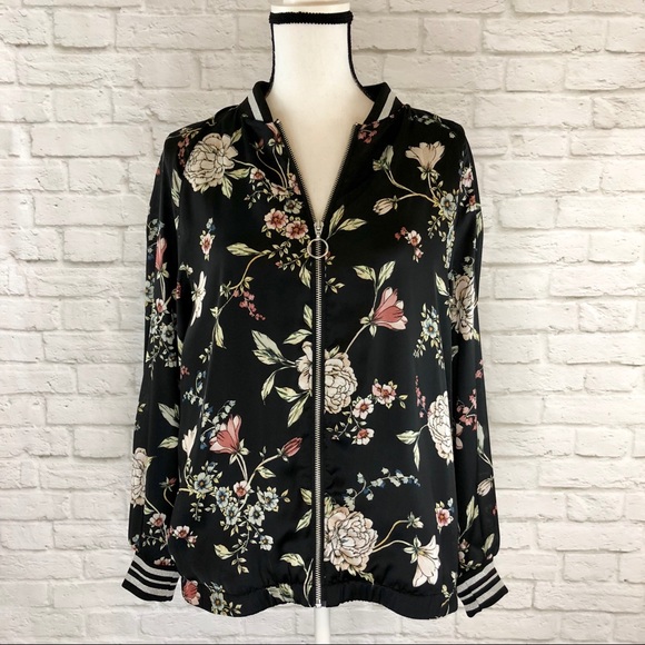 H&M Jackets & Blazers - H&M Fun & Sporty Floral Bomber Jacket